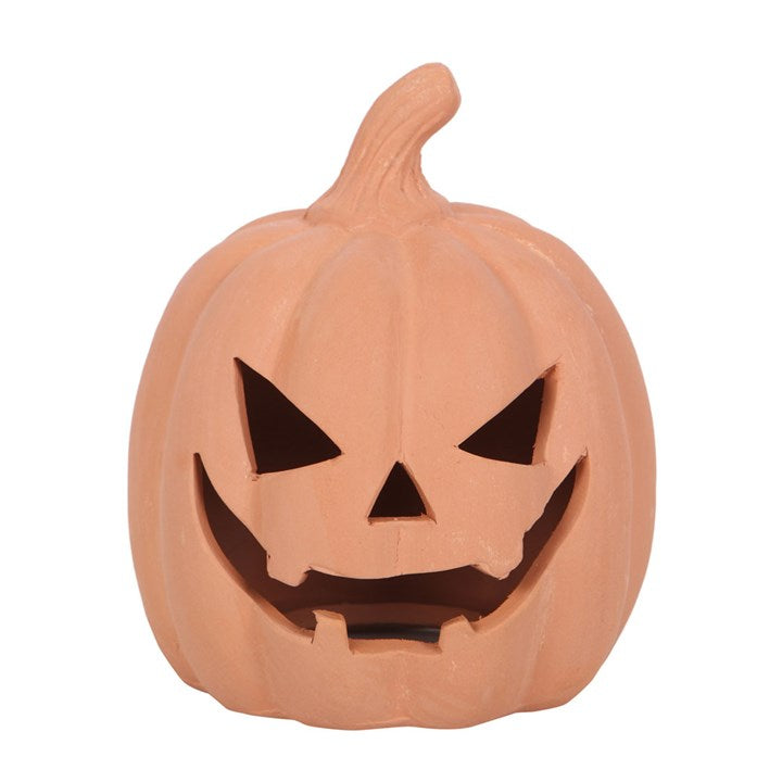 Terracotta Pumpkin Tea Light Holder