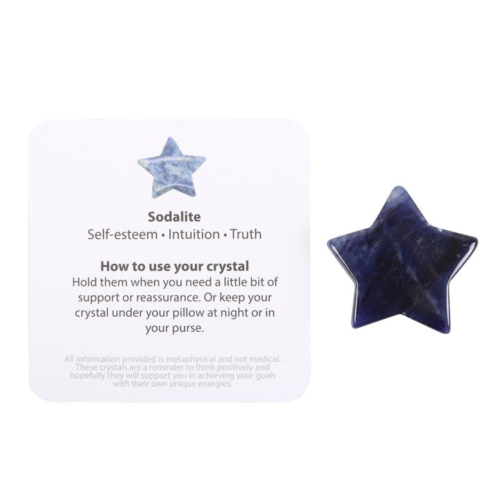 LUCKY STARS LUCKY SODALITE CRYSTAL STAR IN A BAG