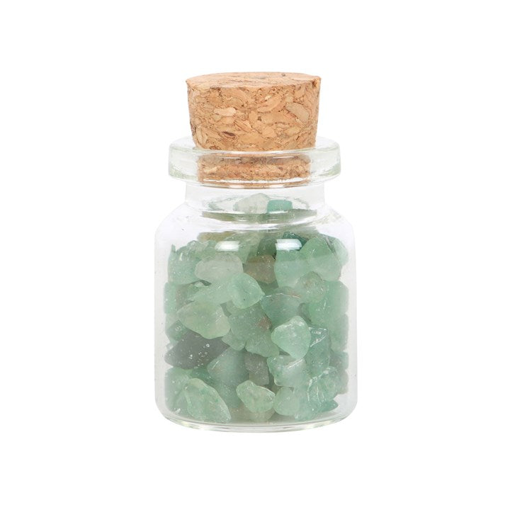 JAR OF LUCK AVENTURINE CRYSTAL IN A MATCHBOX