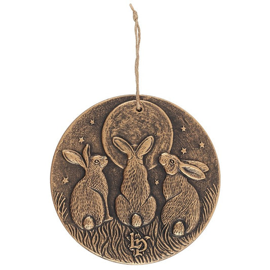 Bronze Effect Terracotta Hanging Plaque moon Shadows