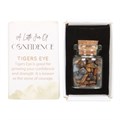JAR OF CONFIDENCE TIGER'S EYE CRYSTAL IN A MATCHBOX