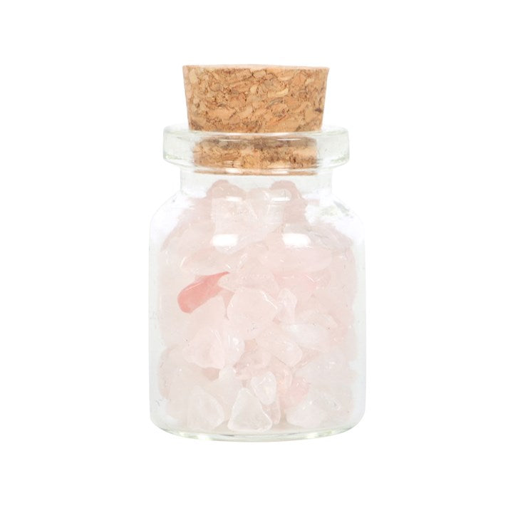 JAR OF LOVE ROSE QUARTZ CRYSTAL IN A MATCH BOX