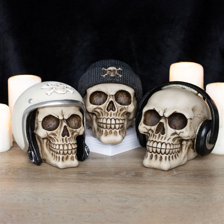 Skull Ornament with Helmet