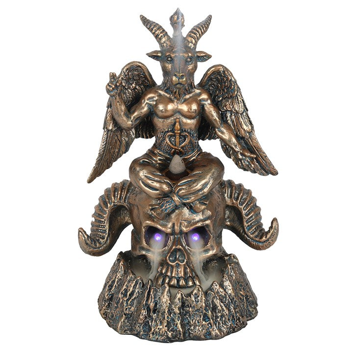 Gold Baphomet LED Backflow Burner