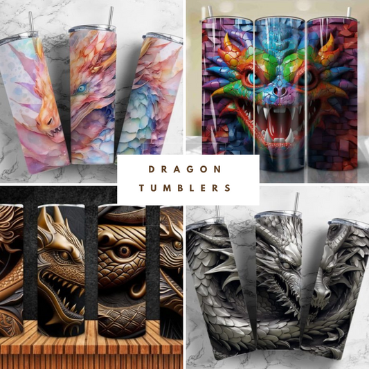 Dragon Skinny Tumbler